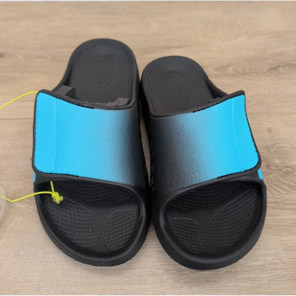OOFOS OOAHH Sport Flex Recovery Slide Sandal Aqua Mens Size 4 / Women's 6  New